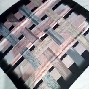 Silky Scarf Square Pink Gray Face mask hijab